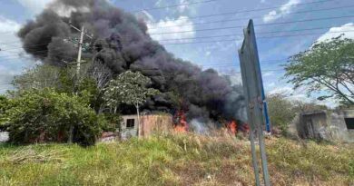 Detienen a un hombre por provocar incendio en Kanasín