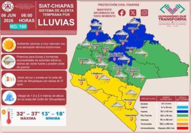Alerta por posibles lluvias torrenciales en sur de Chiapas Alerta por posibles lluvias torrenciales en sur de Chiapas