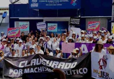 Clausuran oficinas del PAN en Chiapas por oponerse a paridad de género
