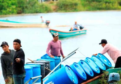 Entregan 240 mil alevines en la zona de los Aztlanes, Tabasco